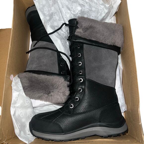 UGG Women's Adirondack Tall Boot III Gray and Black Size 5 - Picture 2 of 8